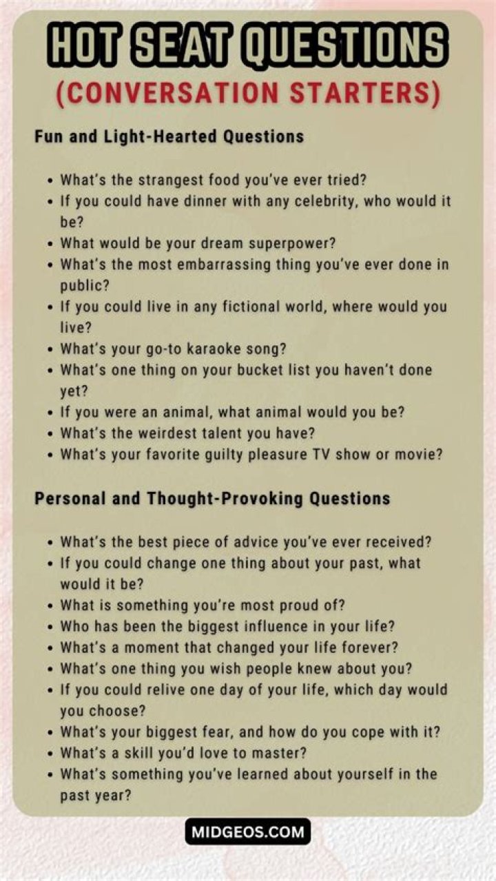 Discover Secrets And Provoke Insights With Hot Seat Questions