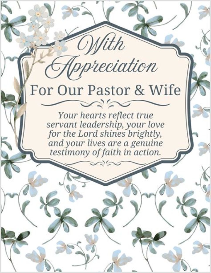 Unveiling The Heartfelt Impact Of Pastor's Wife Appreciation Messages