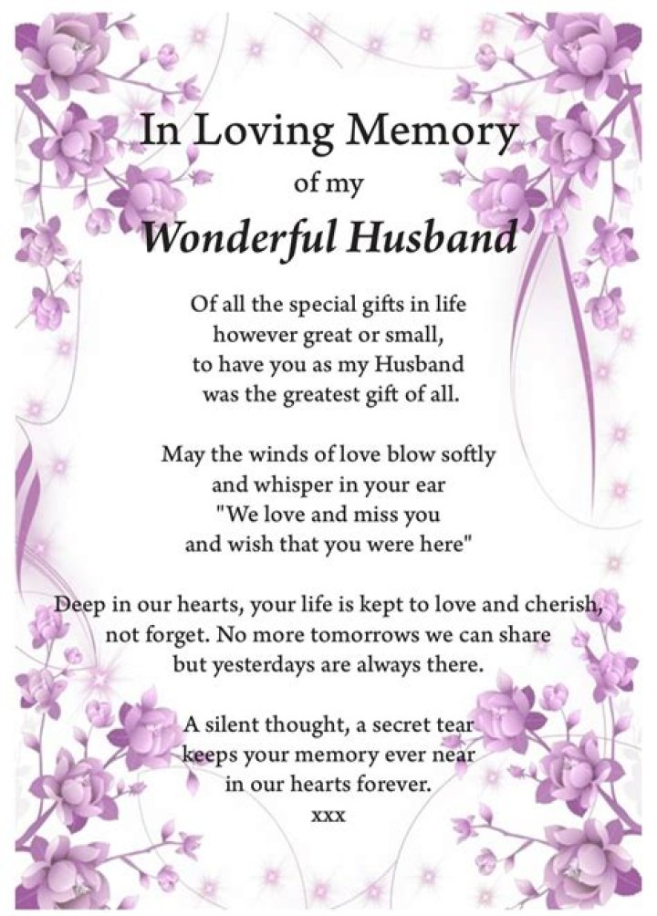Unveiling The Power Of Tributes: Honoring Deceased Husbands